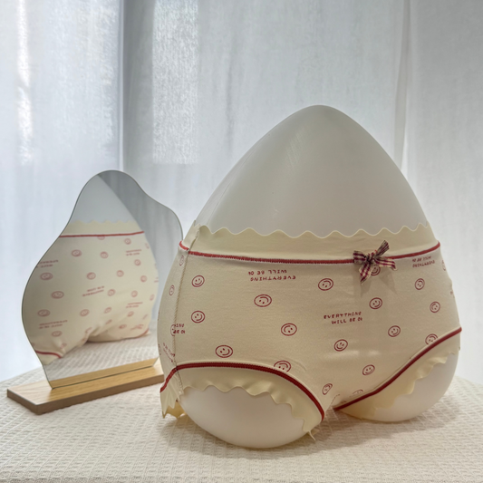 DottieLove Modal Mid-Waist Seamless Panty – Romantic Red Polka Dot Edition