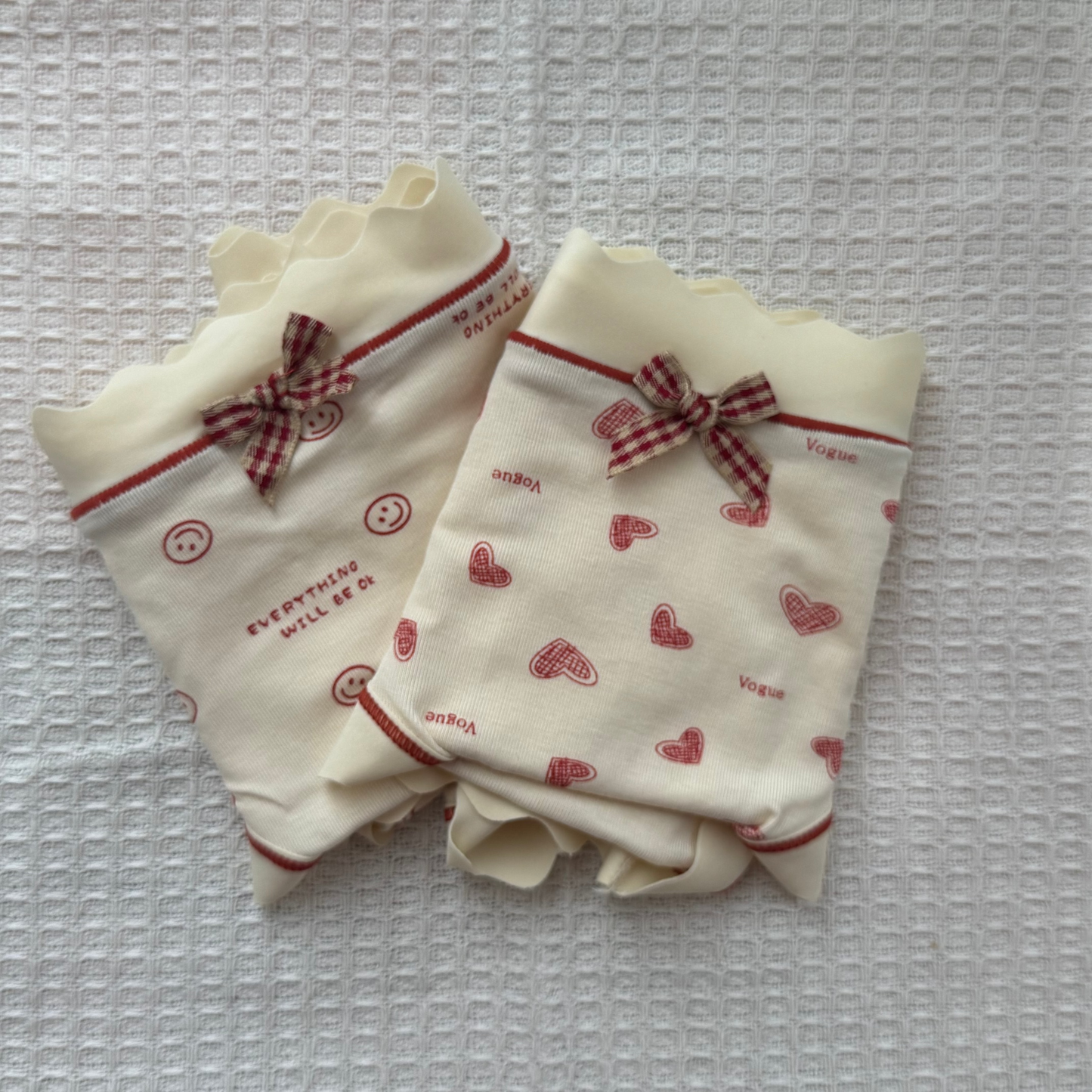 DottieLove Modal Mid-Waist Seamless Panty – Romantic Red Polka Dot Edition