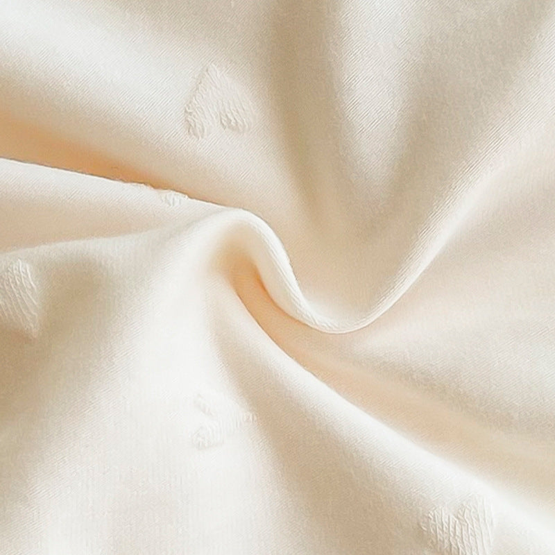 [Free Size - 43-70kg] JellySkin Mid-Waist Seamless Panty – 5A Antibacterial Heart Jacquard Edition